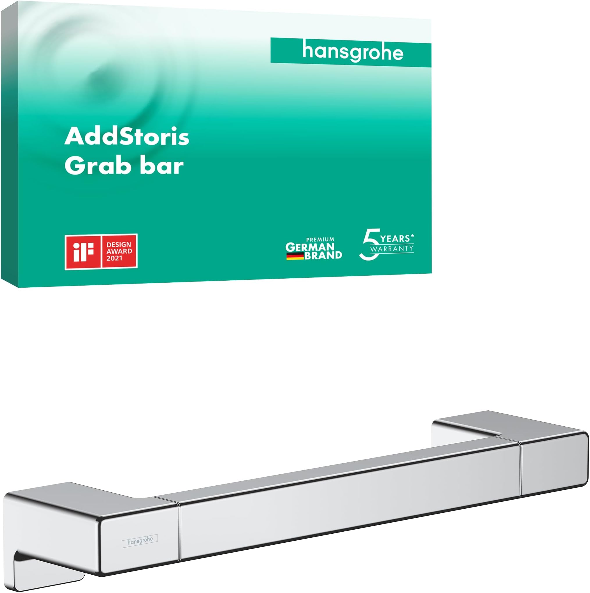 AddStoris Grab bar, chrome, 41744000 (Packaging may vary)