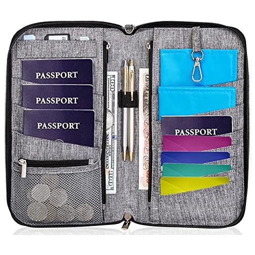 Valante-Premium-Family-Travel-Document-Organizer-Capacious-RFID-Passport-Holder-Wallet-Large-gray