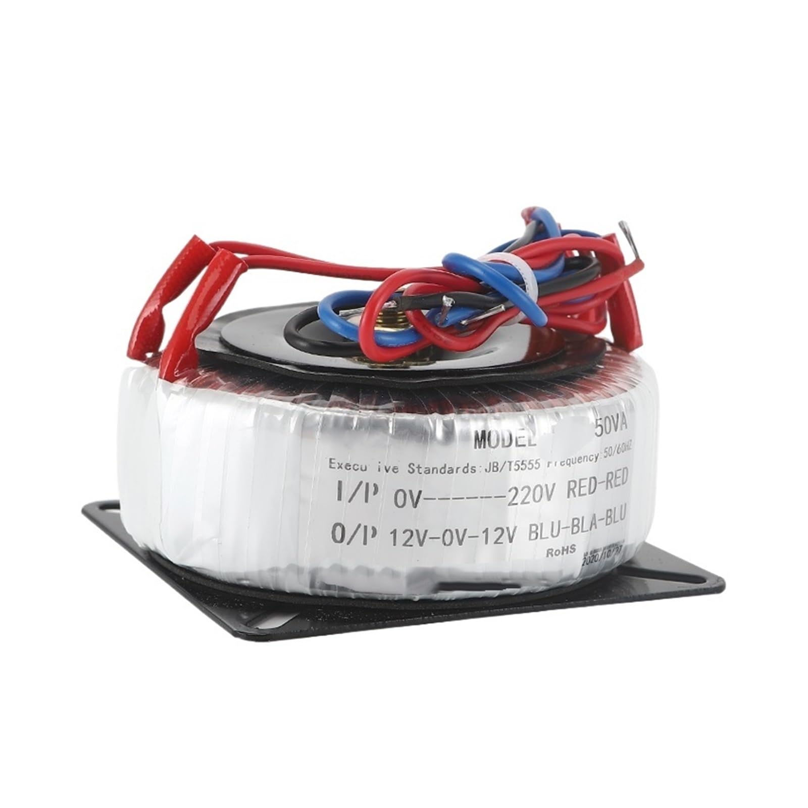Trasformatore toroidale doppio da 50 VA, trasformatore di potenza audio ad anello in rame puro(WHITE,30V-0-30V)