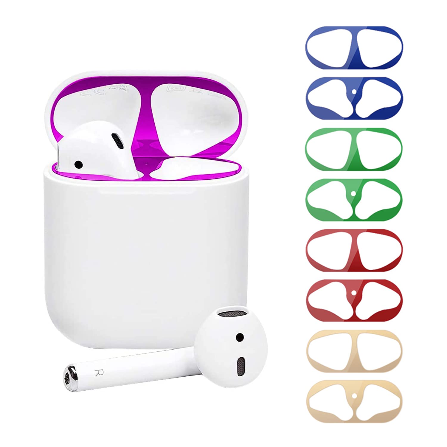 AirPods ダストガード スキンシール 金属粉汚れ防止 エアーポッズ Amazon | CM Tech AirPods 3 ダストガード 【2セット】 スキン