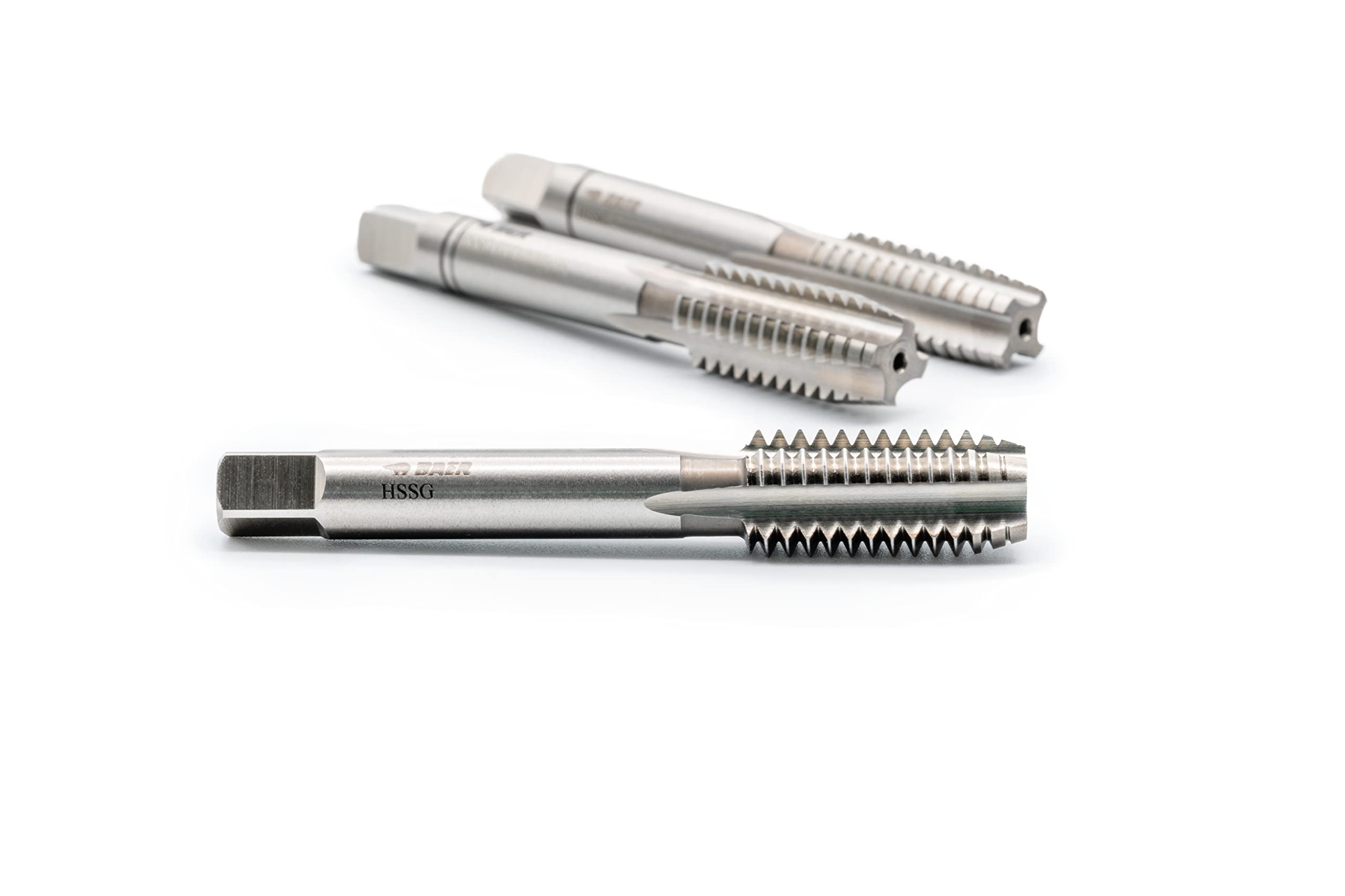BAER Handgewindebohrersatz HSSG, Handgewindebohrerset 3-tlg. Satz M 8 x 1,25 - Gewindeschneider - Gewindebohrer - Handgewindebohrer Set - Gewinde schneiden