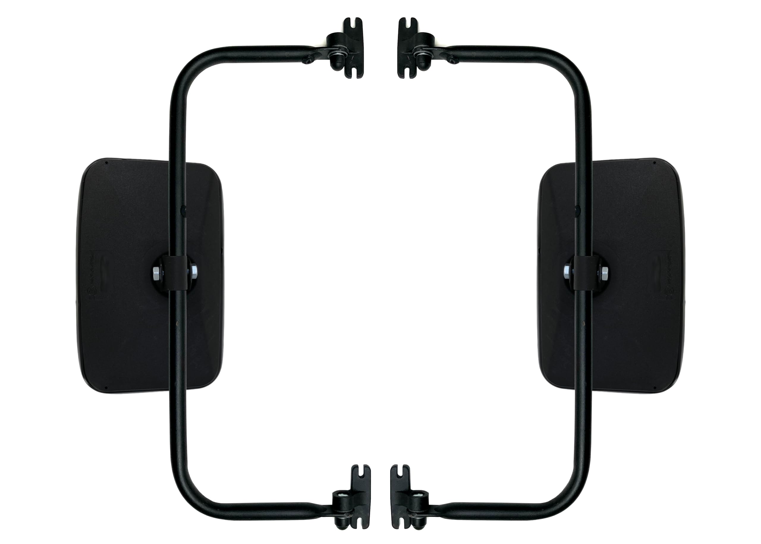 2 specchietti retrovisori esterni 250 x 165 mm R1800 Ø10, Ø15 e Ø18 mm E20 e supporto per specchio per camion trattore escavatore