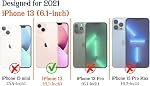 Magnetic for iPhone 13/14 Case Cute Stripes Phone Case, Shockproof Slim TPU and Hard PC Protective Phone Cover Compatible with MagSafe Designed for Women Girls, Blue and White