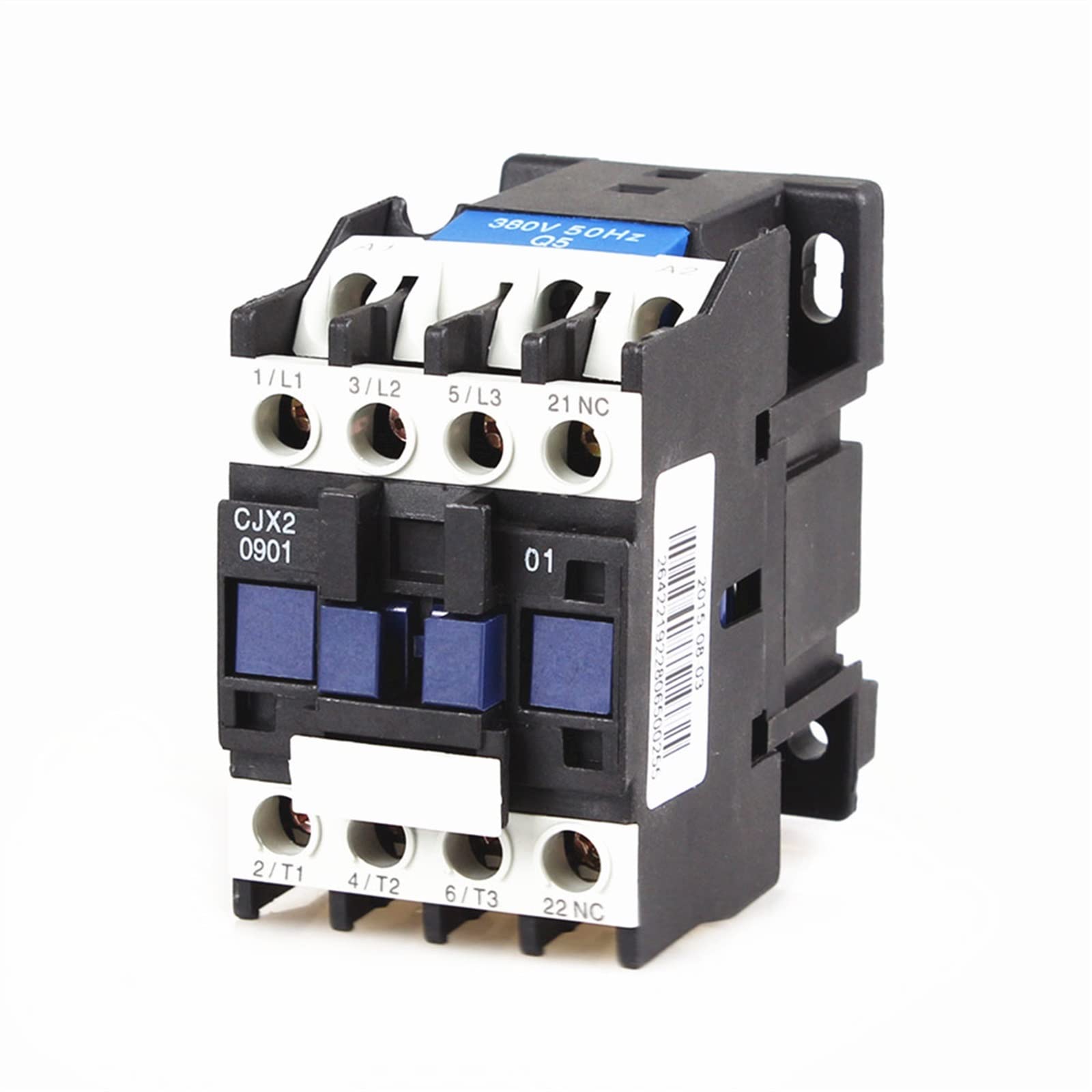 JJHQOKYNA CJX2-0901 LC-0901 660V 9A 3 Poles 3P N NC DIN Rail AC Contactor 24V 36V 110V 220V 380V 1Pcs(Ac 380v)