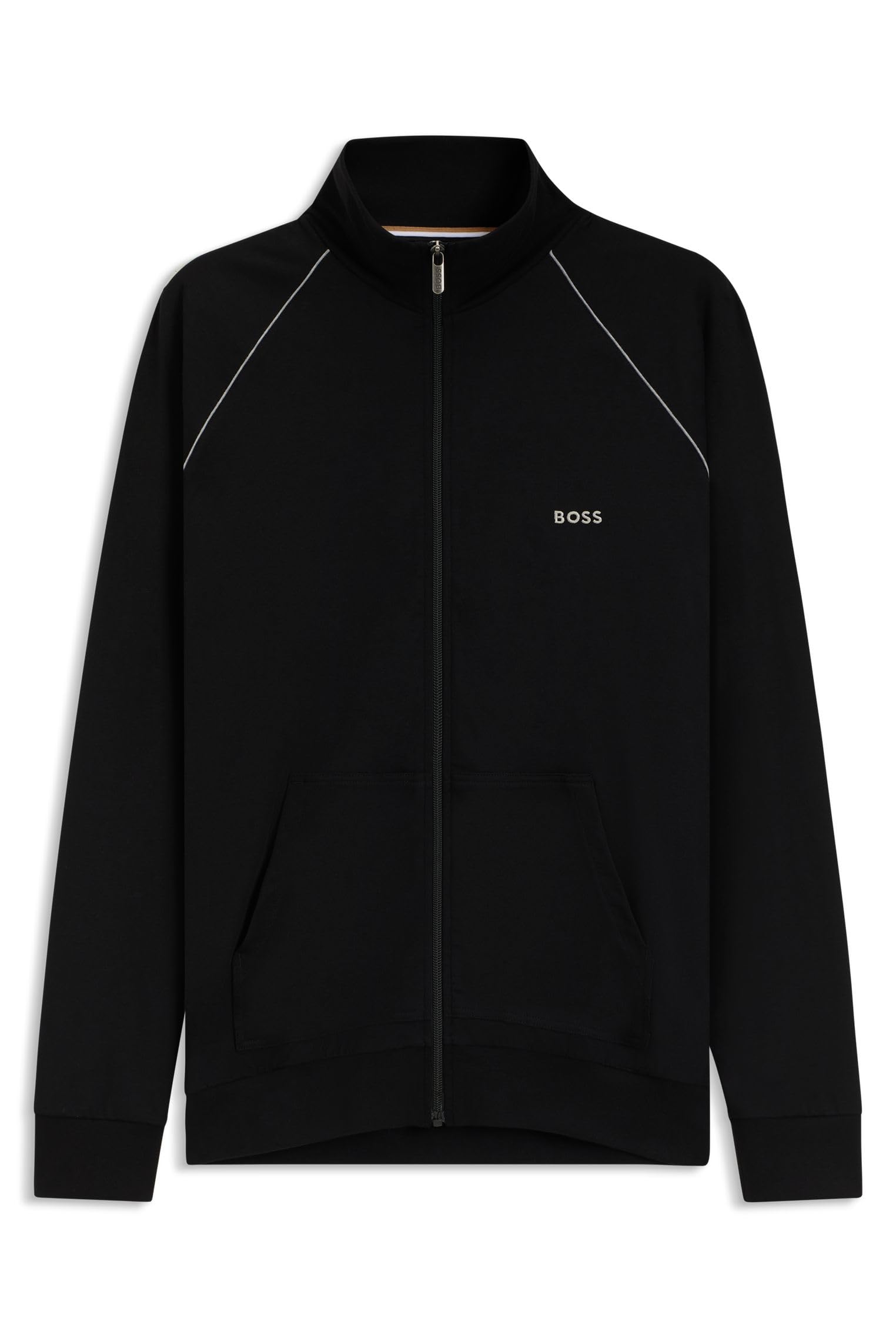 Boss Men's Black1 Mix&Match Jacket Z Embroidered-Logo Jacket In Stretch Cotton Black Medium