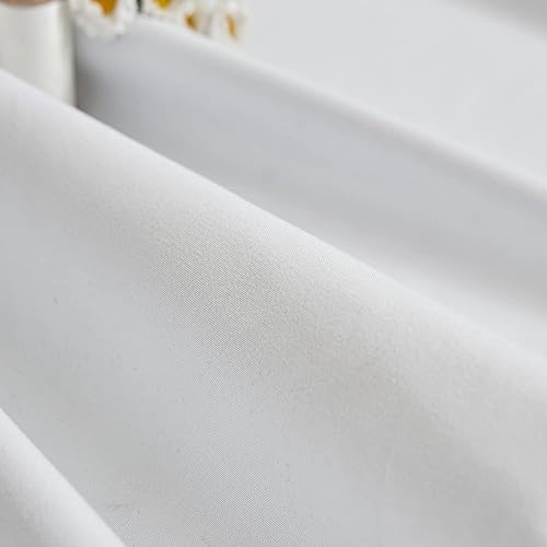 Miniatura 9 de Treatmentex Cortinas opacas blancas para sala de estar, cortinas de ahorro de energía de 95 pulgadas, cortinas térmicas con pompones, cortinas