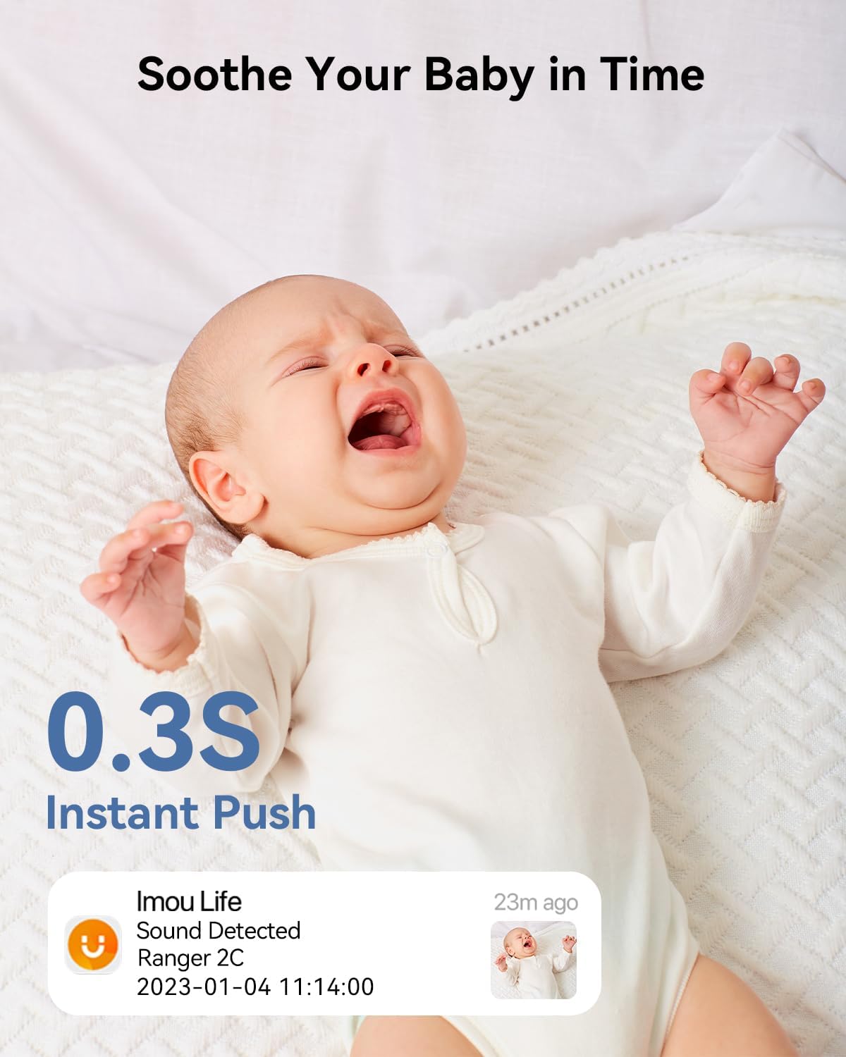 Imou 2.5K (4MP) Kameraövervakning WiFi Inomhus 360 ° Kamera Ansluten Smartphone Människodetektering AI Smart Spårningssiren Tvåvägsljud Privat läge Kompatibel Alexa för Baby/Husdjur