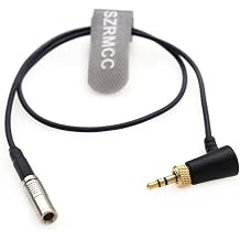 SZRMCC Deity TC-1 Timecode Cable Locking 3.5mm Right Angle to Din 1.0/2.3 for Canon R5 C/ C400 Cameras Atomos UltraSync ONE Straight DIN 1.0/2.3