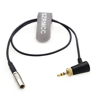 SZRMCC Deity TC-1 Timecode Cable Locking 3.5mm Right Angle to Din 1.0/2.3 for Canon R5 C/ C400 Cameras Atomos UltraSync ONE Straight DIN 1.0/2.3