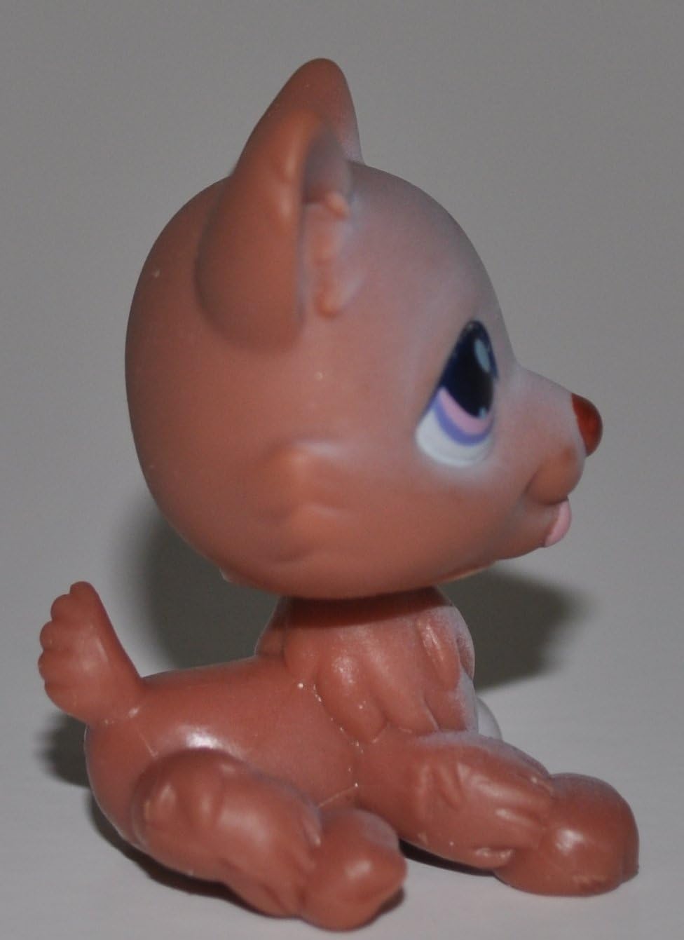 Husky #38 (Brown, White Accents (Variant) - Littlest Pet Shop (Retired) Collector Toy - LPS Collectible Replacement Single Figure - Loose (OOP Out of Package & Print) image 2