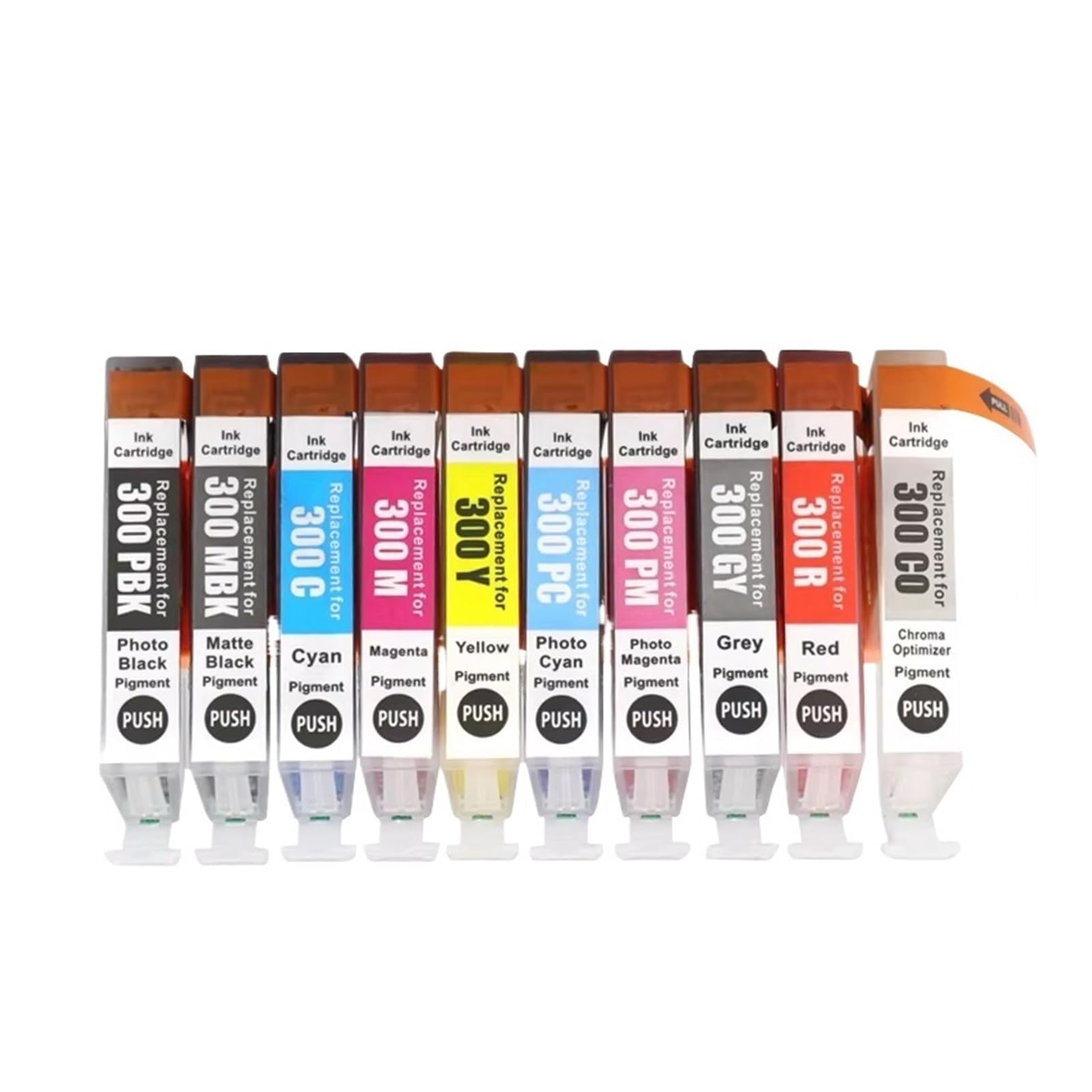 1 Jeu de Cartouches d'encre à Jet d'encre Couleur, 10 Couleurs, Compatible Premium, PFI-300, for imprimante imagePROGRAF PRO-300(PFI-300-10Color 1set)