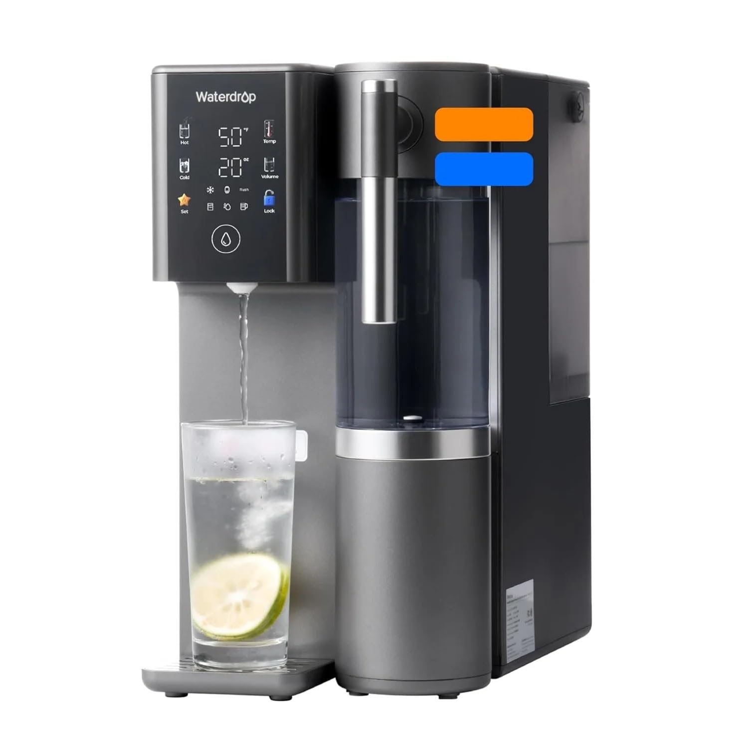 WD-A2 Countertop Reverse Osmosis System, Hot and Cold RO System, Portable Pure Water Tank, Bottleless Water Cooler
