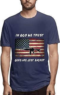 Backup Men's T-Shirt, Soft Fitted Modern Crewneck Tee, Short Sleeve Cotton T Shirt for Men