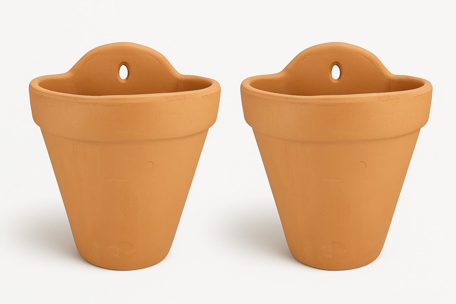 Pack 2 Maceta Colgante Maceta Colgar Pared Barro Natural 18 cms Pack DE 2 Unidades