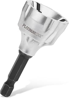 PLATINUMEDGE YG8 Carbide Deburring External Chamfer Tool - Quick Release 1/4" Hex Shank, Fits 1/8"-3/4" (3-19mm) Bolts, Steel, Aluminum, Wood