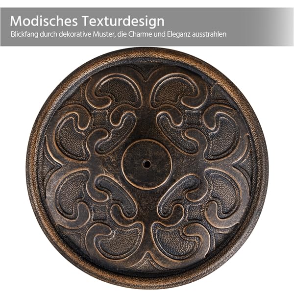 Yaheetech Sonnenschirmständer Balkonschirmständer Marktschirmständer Sonnenschirmfuß Sonnenschirm Ständer für Sonnenschirmstöcke bis 38 mm / 48 mm, Bronze