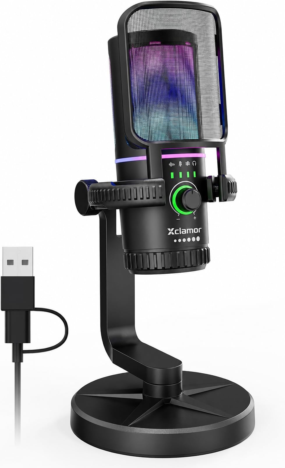 SU7 USB Condenser Microphone with RGB, 192kHz/24-bit Audio, AI Noise Cancellation, Touch Mute, Gain Control & Monitoring | for Gaming, Streaming, Podcast, PC, Laptop, PS5-picture-11