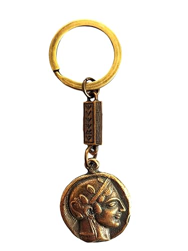 Iconsgr Athenian Two Sided Keyring with Goddess Athena and the