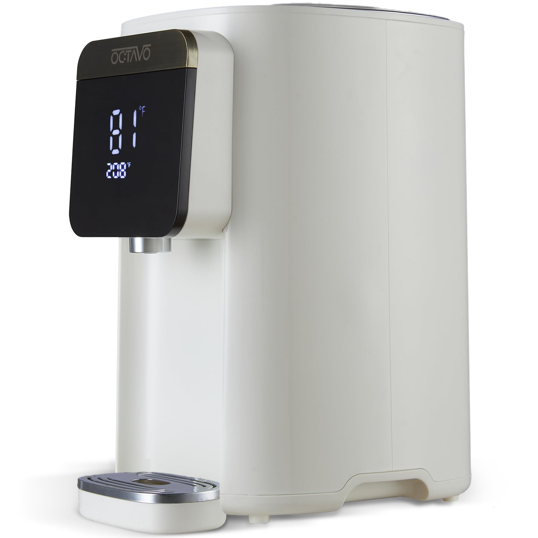 OCTAVO Water Boiler &amp; Warmer 5 Liter, 304 Stainless Steel Water Tank, 700 Watt 6 Adjustable Water Temperature, LCD Touch Control Screen, Child Lock with Water Shortage Indicator