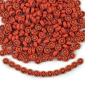 HZONGBO Smiley gezicht kralen 100 stks multicolor acryl smiley gezicht kralen for Diy Armband sieraden maken accessoires plastic platte ronde cartoon lachende kralen (Color : 3)