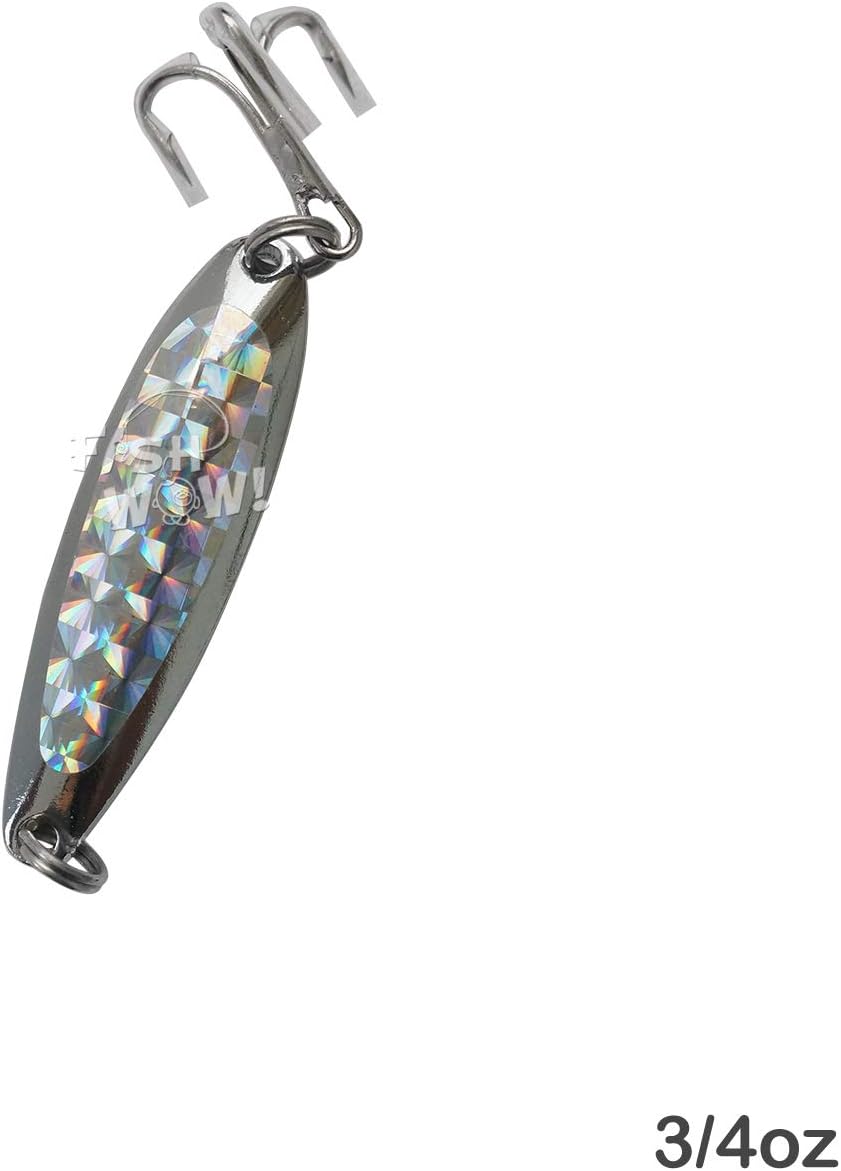 20pcs Fish WOW!® 3/4oz Fishing Spoon with a Treble Hook Fish Jigging Casting Lure Baits - Silver Tape