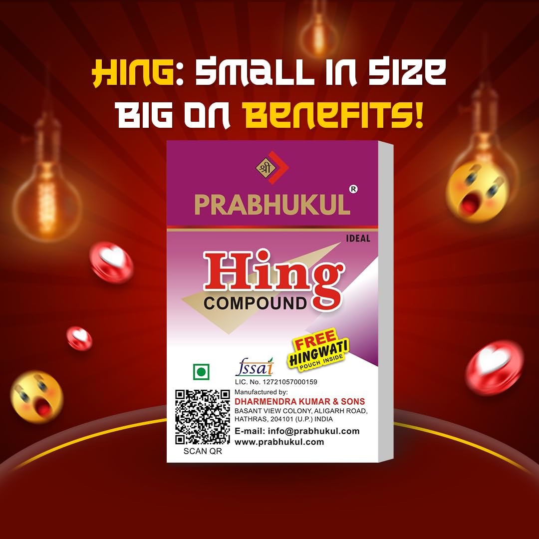 SHREE PRABHUKUL Premium Asafoetida, No Added Atta, Extra Strong & Aromatic, Ideal for Everyday Use in Curries & Vegetables 50g Potent Hing-solid/powder (Powder) - Image 6 thumbnail