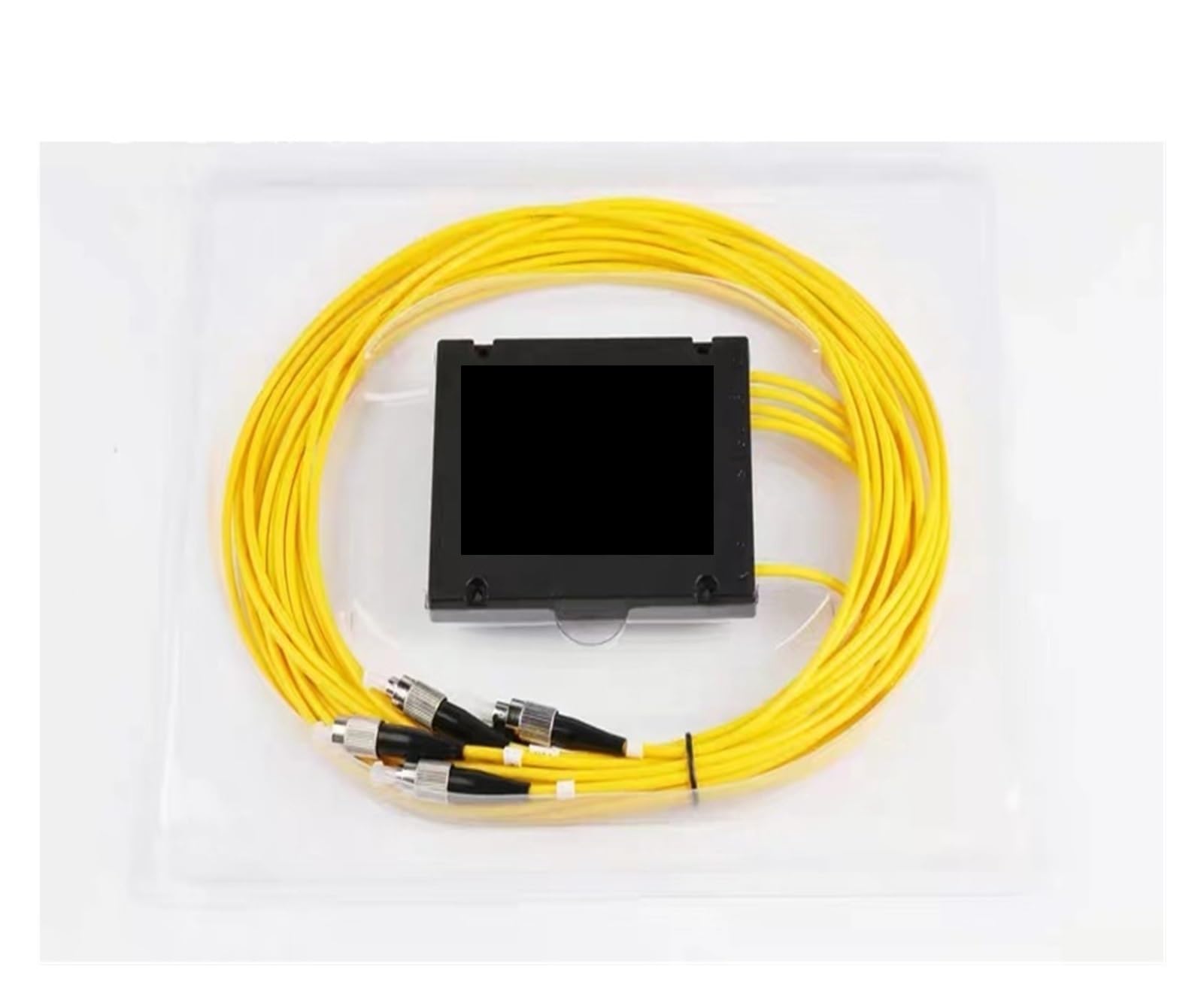 Répartiteur de Fibre Optique PLC 1x4, Type boîte 1:4, FC SC St LC, 1,5 m, coupleur FTTH 1 * 4, 5 pièces(FC A)