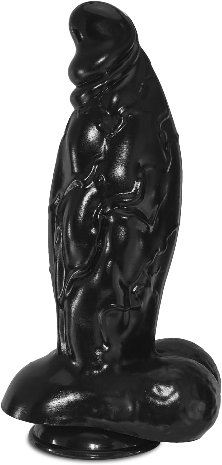 4.61'' Diameter Huge Black Dildo,14.37'' Realistic Giant Dildo,Thick Extra Large Dildos with Suction Cup for G-Spot Wide Dildos XXL Fat Penis Adult Sex Toys for wemon Men
