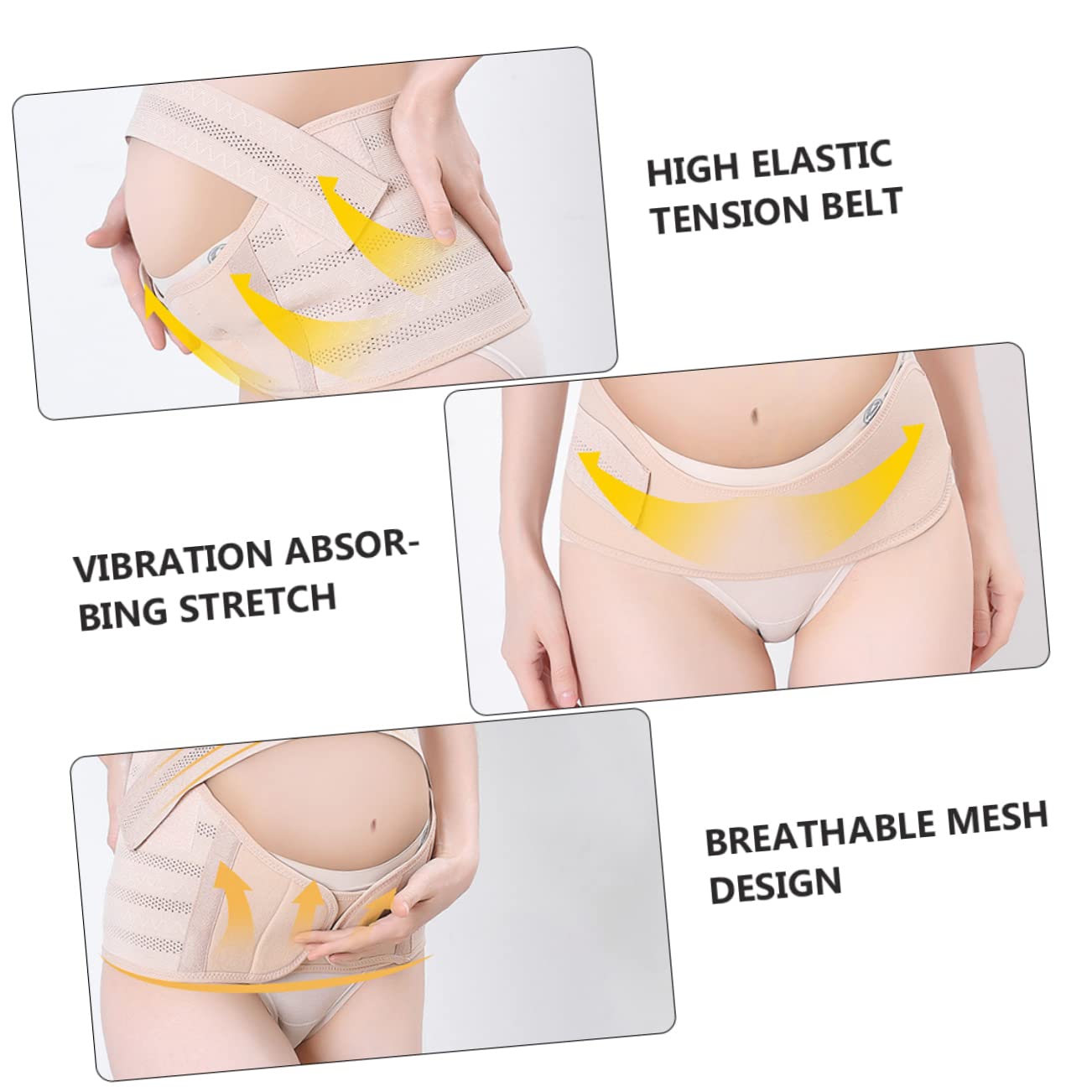 Holibanna 1set Maternity Belly Band Abdomen Support for Pregnant Women Breathable Mesh Design to Pressure Back Fits under Skin Tone