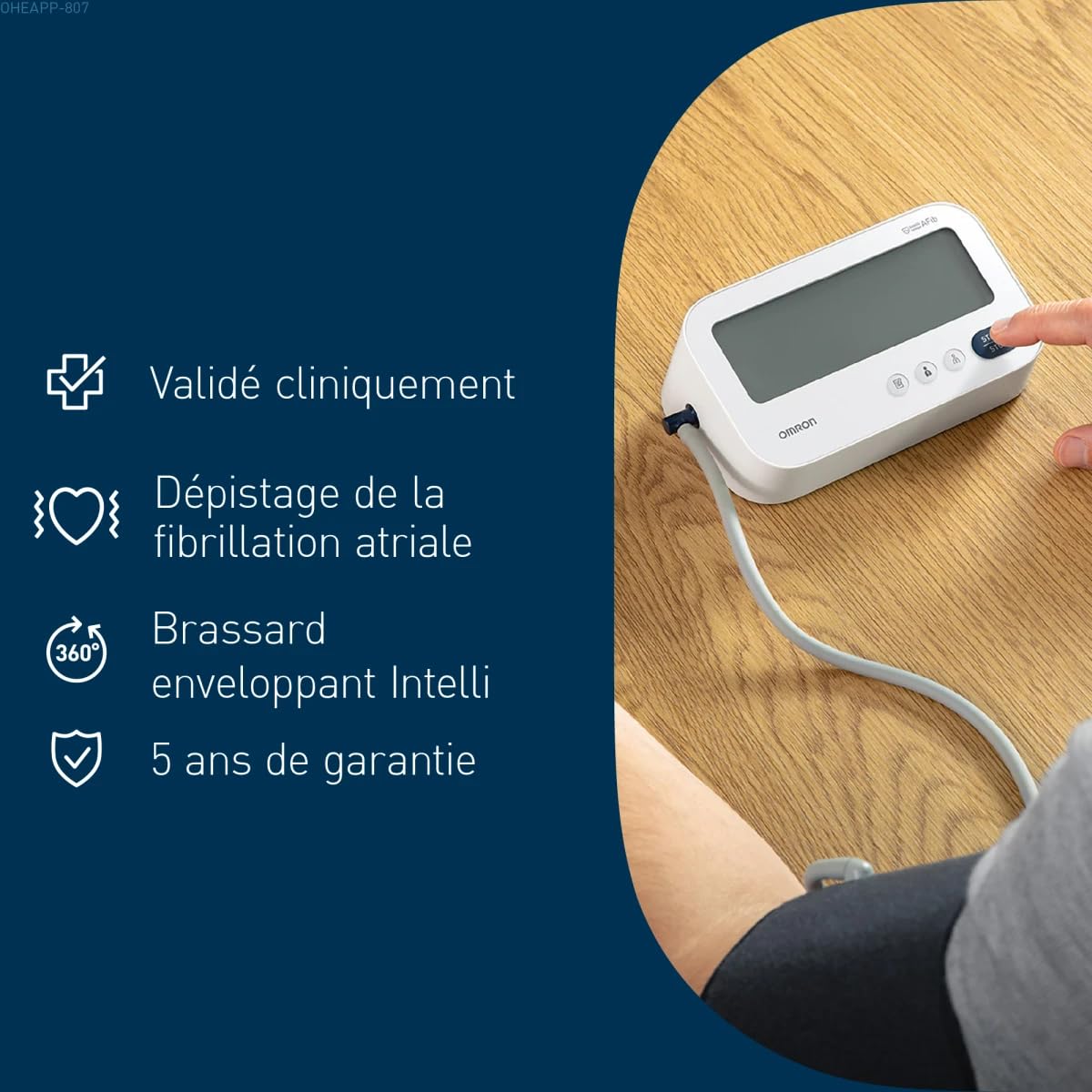 OMRON M3 Comfort AFib - Sfigmomanometro automatico della parte superiore del braccio, rilevamento della fibrillazione atriale + manicotto IntelliWrap, misurazione 3 volte