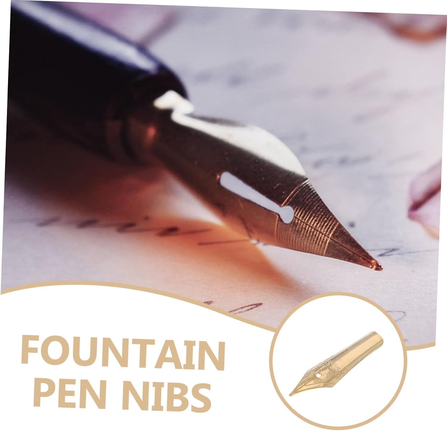 NUOBESTY Fountain Pen Nibs Replacement for Calligraphy and Writing Nibs for Smooth Ink for Office Use and Creative Projects