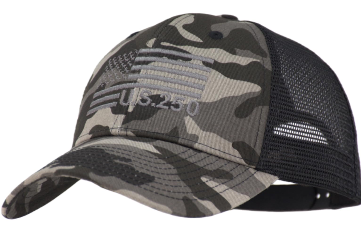 American Flag Trucker Cap, Regular &amp; XL-3XL, Big Head Snapback Patriotic Baseball Hat (Up to Size 8)
