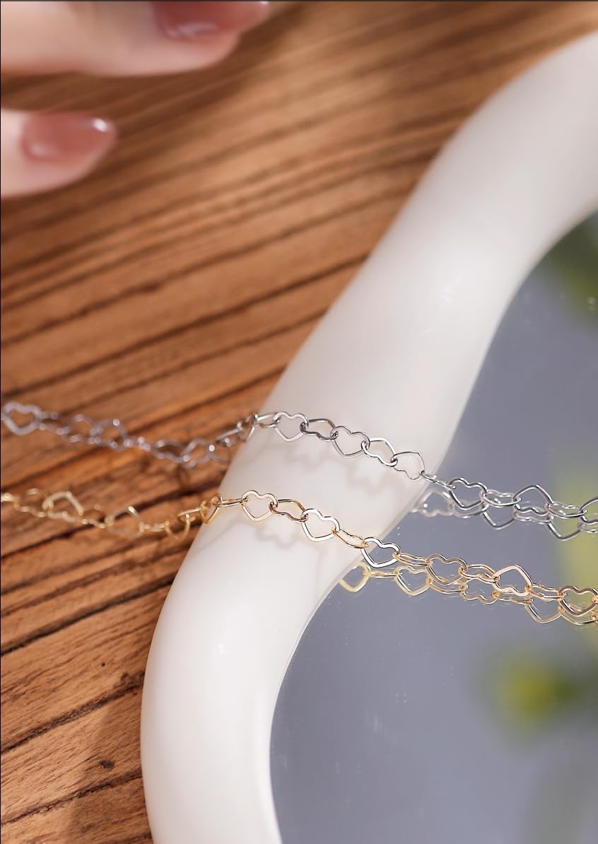 Sterling Silver Heart Chain Bracelet, Forever Bracelets For Couples, Friendship Gift - Image 6
