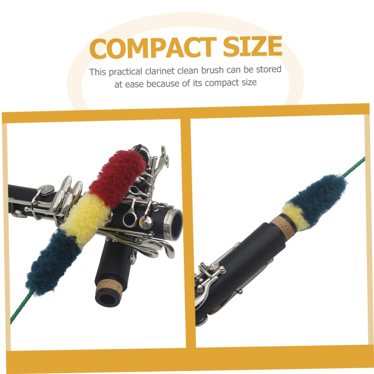 Totority 5pcs Clarinet Care Tool Cleaning Brush Swab Metal Nylon Material Easy to Use Clarinet Cleaner