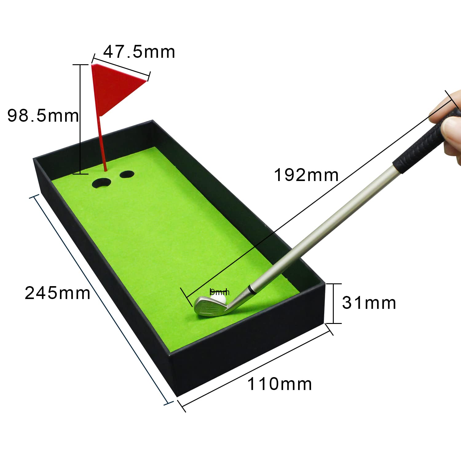 Image secondaire de Crestgolf - Lot de Trois stylos à Bille en Forme de Club de Golf