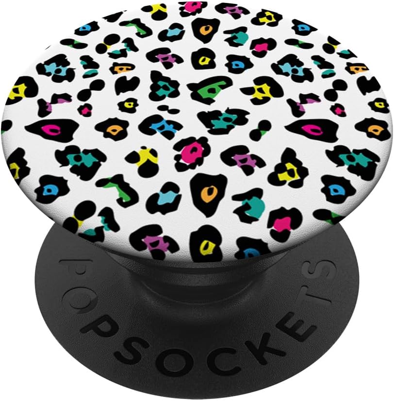 iCreate Colorful Cheetah PopSockets Stand for Smartphones & Tablets PopSockets PopGrip: Swappable Grip for Phones & Tablets PopSockets PopGrip for MagSafe
