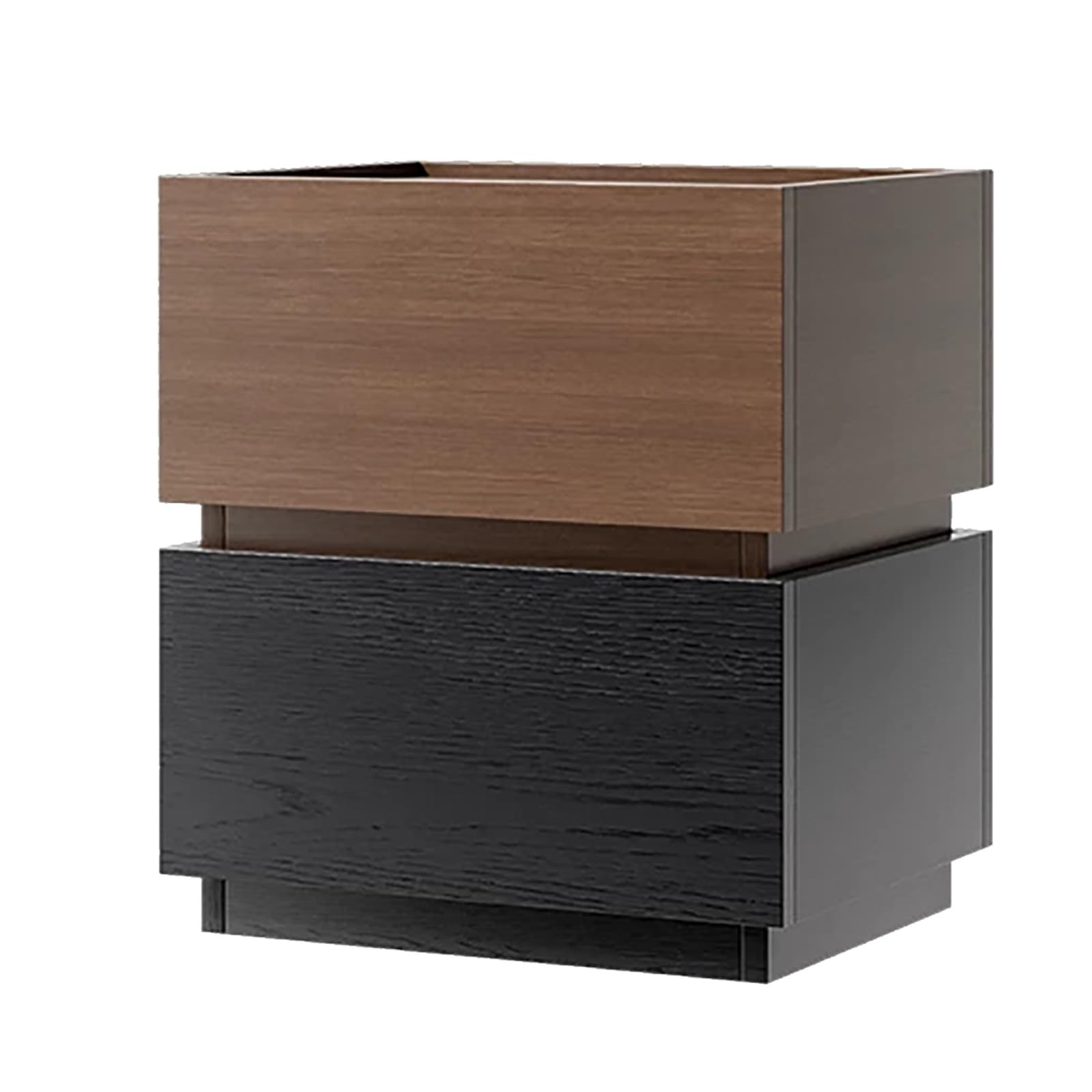 SXZenSpace Modern Nightstand with Drawer Detachable Bedside Table Wood Night Stand Accent Bedroom Furniture(Brown)