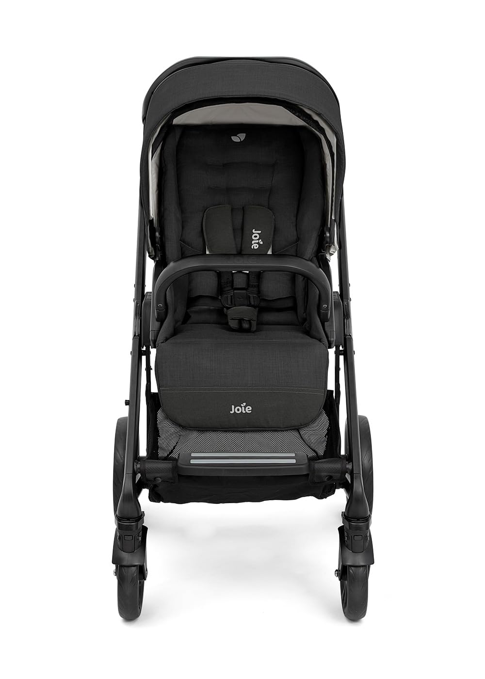 JOIE Poussette réversible Chrome naissance à 22 kg Dossier inclinable allongé capote UPF50+ pliage compact habillage pluie adaptateurs inclus SHALE