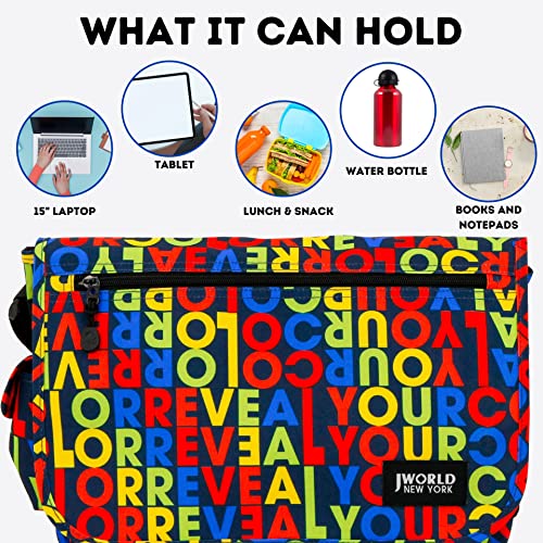 Image of J World New York Terry Messenger Bag for Women Girls School Kids