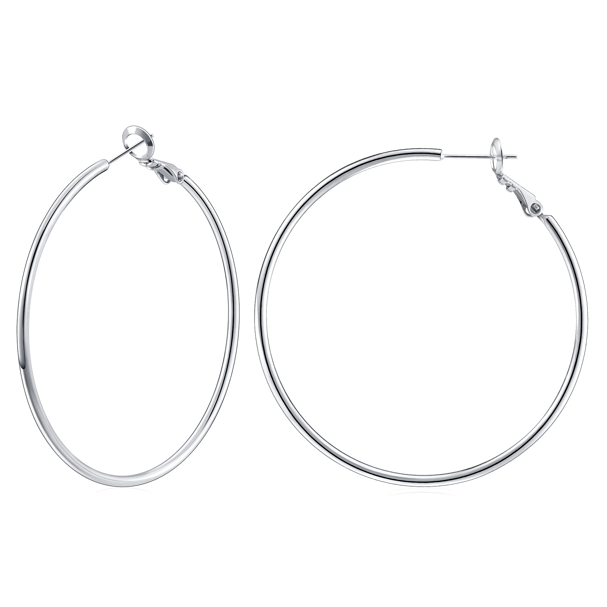 Gacimy Gold Hoop Earrings for Women, 14K Gold Plated Thin Hoops