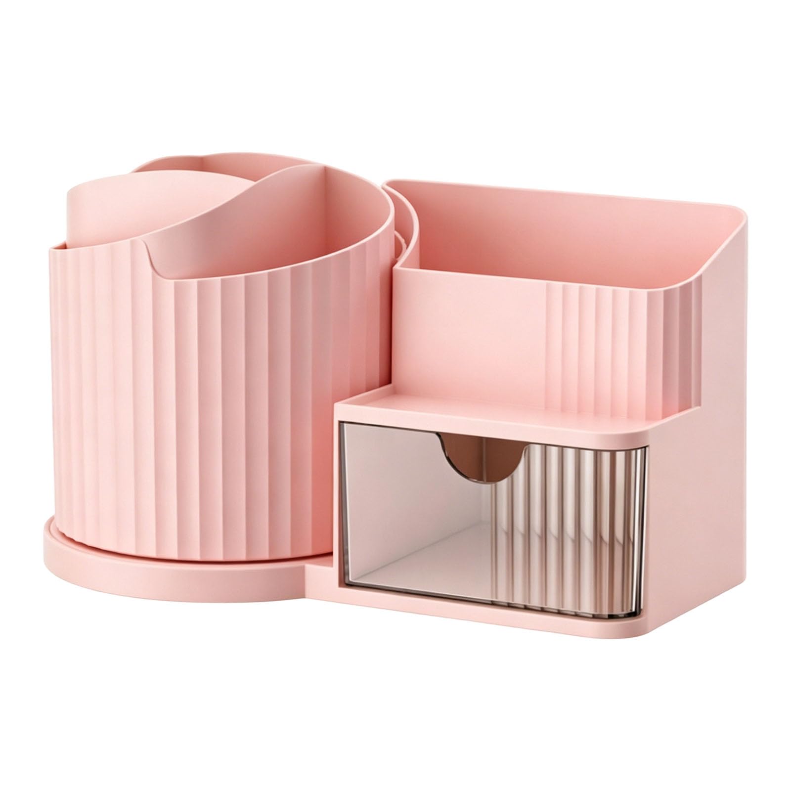 yanzunlrn Rotating Cosmetic Storage Box with Stable Base and Contemporary Design for Bathroom Vanity Makeup Storage Rotating