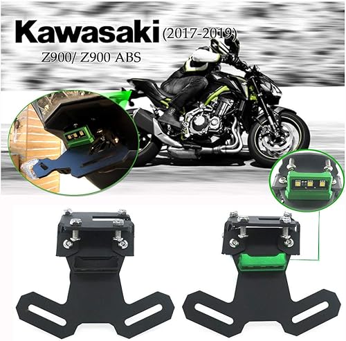 Kit de soporte de matrícula de aluminio para motocicleta, eliminador de guardabarros con luz LED para K.awasaki Z900 ZR900 ZR Z 900 Accesorios 2017