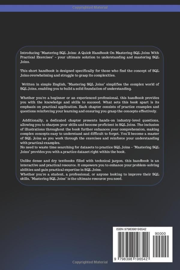Miniatura 2 de Mastering SQL Joins A Quick Handbook On Mastering SQL Joins With Practical Exercises