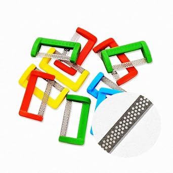 Dental Polishing Strips 10pcs Orthodontic Interproximal Reduction IPR/IR System Single Hand Use Teeth Enamel Kit 10 pcs double diamond