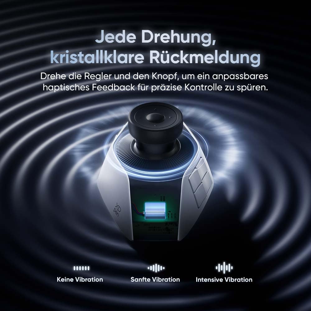 XPPen Pilot Pro Kreativ-Konsole, Pro Bluetooth-Controller für Grafikdesign | Video Editing, Videoschnitt mit Adobe, Photoshop, Lightroom Classic, Premiere Pro, DaVinci Resolve, für Windows/macOS