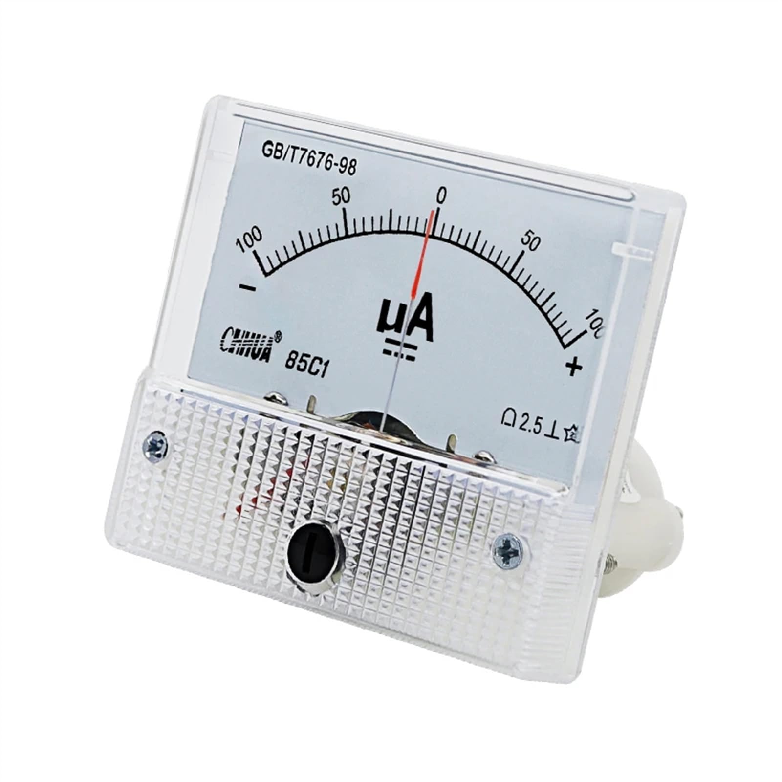 85C1 mikroamperomierz pozytywny i ujemny amperomierz analogowy miernik amperomierza ±30uA ± 50 uA ± 100 uA ± 200 uA ± 300 uA ± 500 uA (kolor: -300uA do 300uA, rozmiar: 64 x 56 mm)
