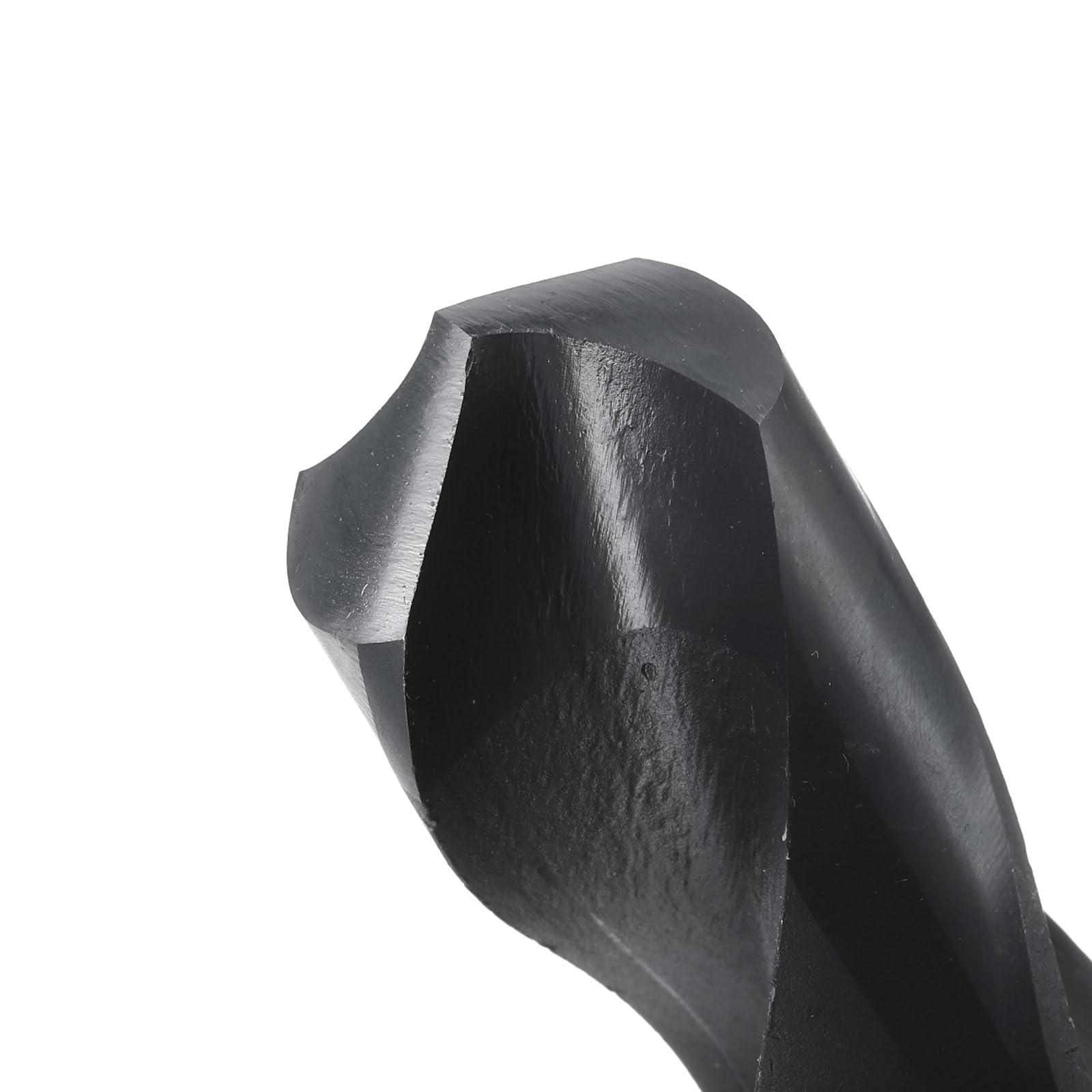 sourcing map Punta da trapano a codolo ridotto, 31 mm, rivestita in nitruro nero con gambo dritto da 1/2", in acciaio ad alta velocità, HSS 9341, punta elicoidale per acciaio inossidabile, lega,