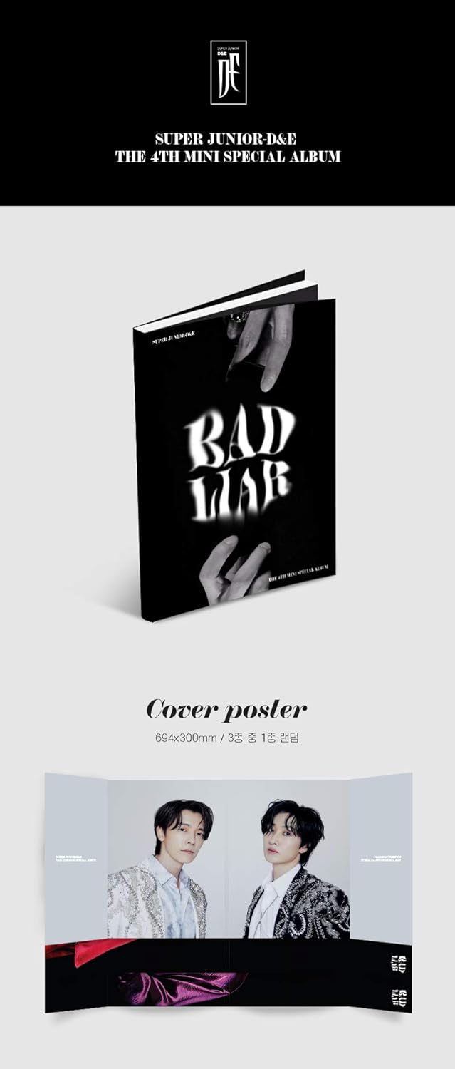 Super Junior D&E - Bad LIAR (Special Album) Album+Folded Poster+Extra Photocards Set