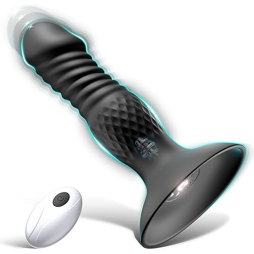 Thrusting Anal Plug Sex Toys for Men, Anal Toys Remote Control Butt Plug & G Spot Vibrator, Couple Sex Toys with 10 Vibrating and Thrusting Prostate Massager, Male Vibrator Adult Toys for Men
