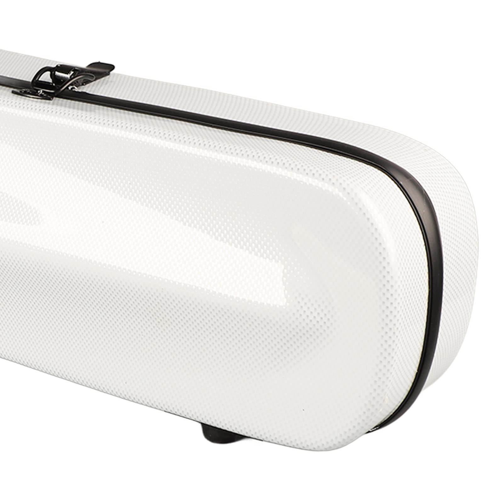 Sostituzione della Scatola per Violino Leggera in Fibra di Carbonio, Custodia Rigida per Violino Portatile con Cinghie Igrometro Fodera Ispessita 2 Cinghie (White)